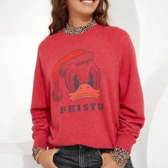 Disney Sweaters - Disney and American Eagle Donald Duck Holiday Christmas Sweater